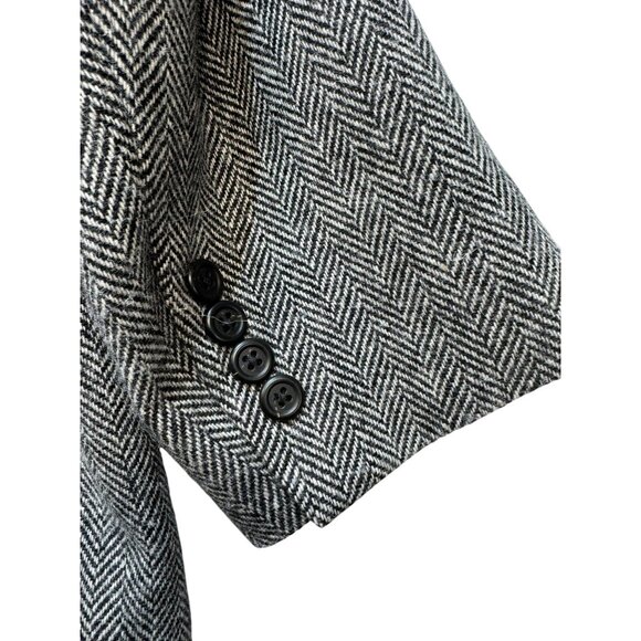 Lands End Mens Blazer Wool Blend Herringbone Pattern 2-Button Classic Fit Size 4 - Picture 13 of 13